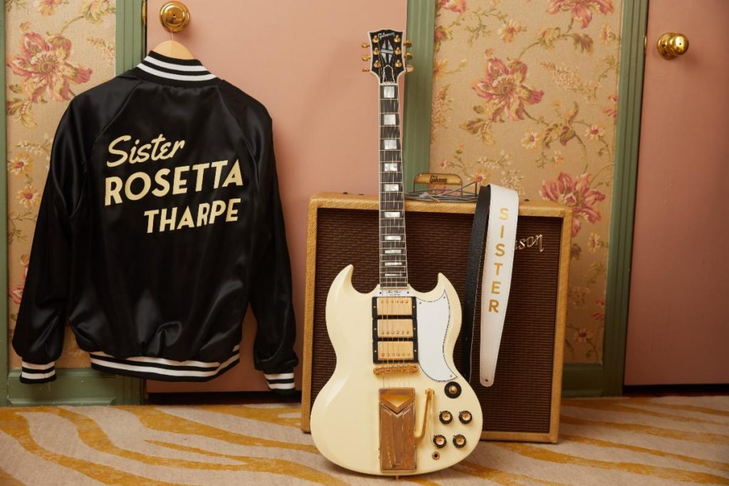 Sister Rosetta Tharpe Tour Jacket and Guitar 