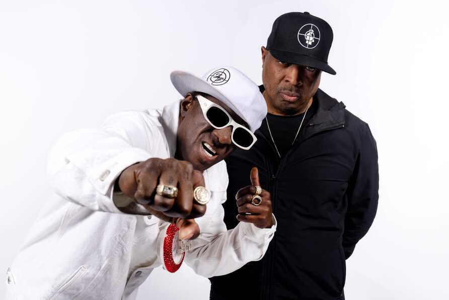 Flavor Flavor and Chuck D Public Enemy credit: Sanjay Suchak